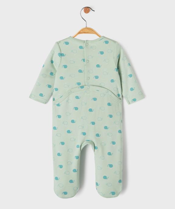 Pyjama en coton à motifs baleines bébé garçon vue3 - GEMO 4G BEBE - GEMO