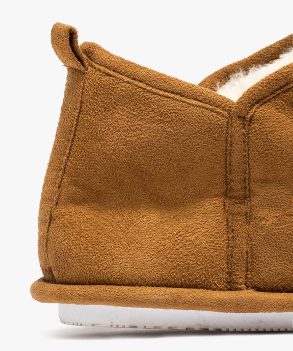 Chaussons femme boots en suédine unie et doublure douce vue6 - GEMO(HOMWR FEM) - GEMO