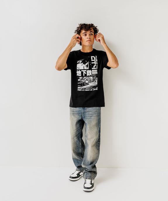 Tee-shirt manches courtes avec motif XXL homme vue7 - GEMO (HOMME) - GEMO