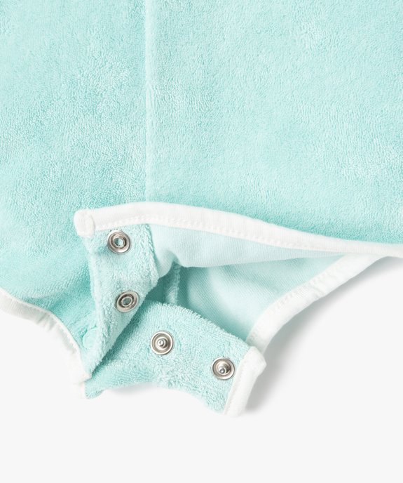 Combishort bébé fille en éponge à fines bretelles croisées au dos vue2 - GEMO(BEBE DEBT) - GEMO