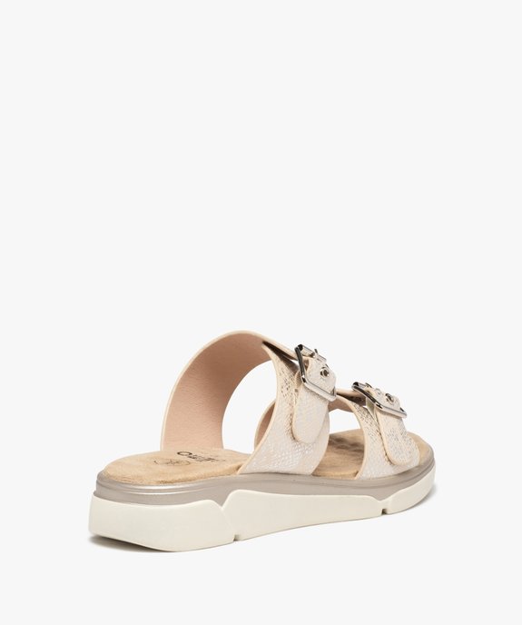 Mules femme confort à brides métallisées ajustables vue4 - GEMO (CONFORT) - GEMO