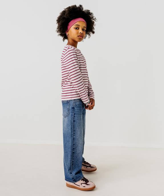 Jean Wide leg avec taille ajustable fille vue4 - GEMO 4G FILLE - GEMO