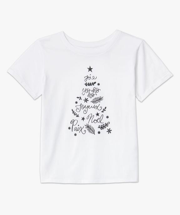 Tee-shirt femme à manches courtes spécial Noël vue4 - GEMO(FEMME PAP) - GEMO