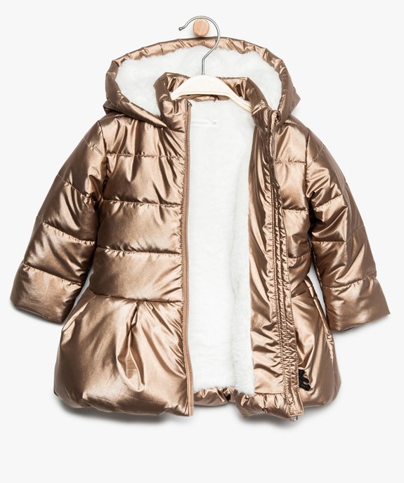 Manteau bébé fille doré effet irisé - Lulu Castagnette vue2 - LULUCASTAGNETTE - GEMO