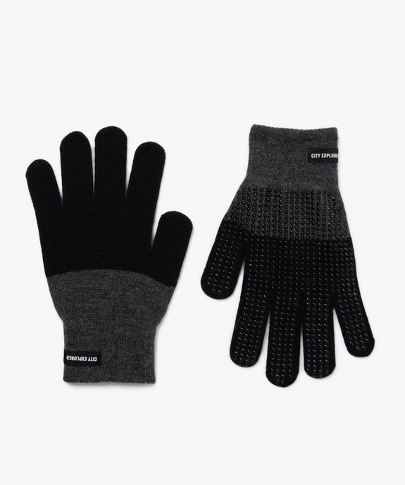 Gants garçon bicolores avec picots antidérapants vue1 - GEMO (JUNIOR) - GEMO