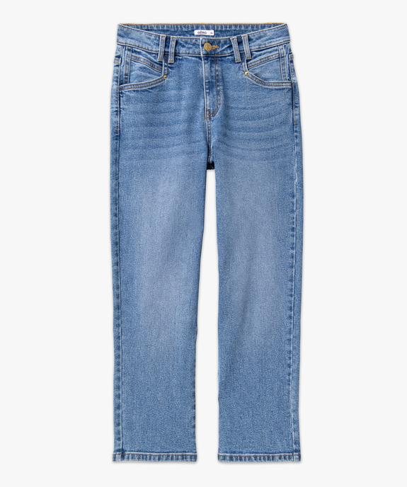 Jean cropped coupe straight taille haute stretch femme vue4 - GEMO 4G FEMME - GEMO