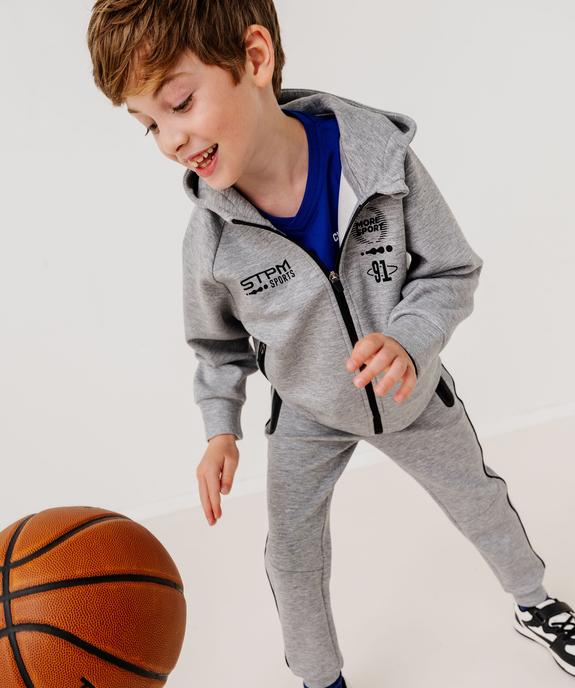 Sweat de sport zippé à capuche garçon vue1 - GEMO (ENFANT) - GEMO