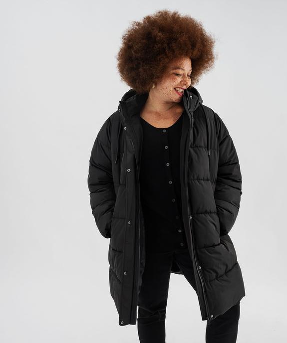 Doudoune longue à capuche femme grande taille vue1 - GEMO 4G GT - GEMO