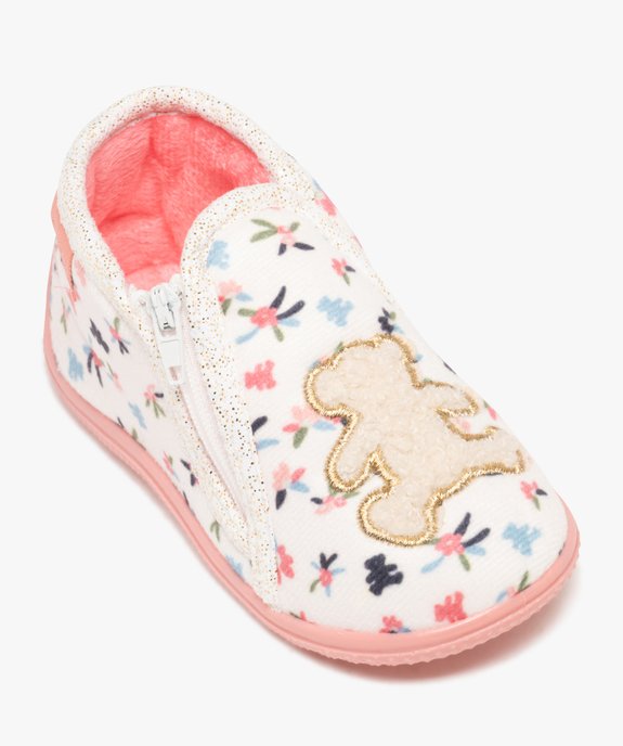 Chaussons bottillons à motifs fleuris bébé fille - LuluCastagnette. vue5 - LULU CASTAGNETT - GEMO