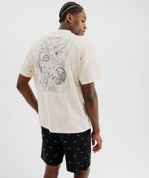 Haut de pyjama avec motif poitrine et dos mixte vue9 - GEMO 4G FEMME - GEMO