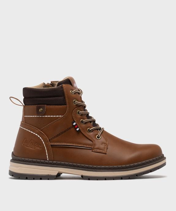 Boots crantées doublure chaude à lacets et zip homme - Lee Cooper vue1 - LEE COOPER - GEMO