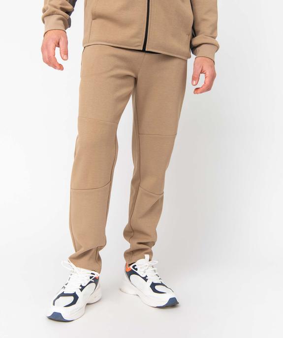 Pantalon homme en maille à poches zippées et taille élastiquée vue1 - GEMO (HOMME) - GEMO