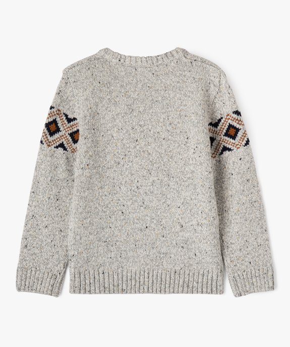 Pull en maille avec motif renard garçon vue4 - GEMO (ENFANT) - GEMO