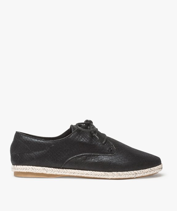 Derbies femme à semelle bordée de corde tressée vue3 - GEMO (CASUAL) - GEMO