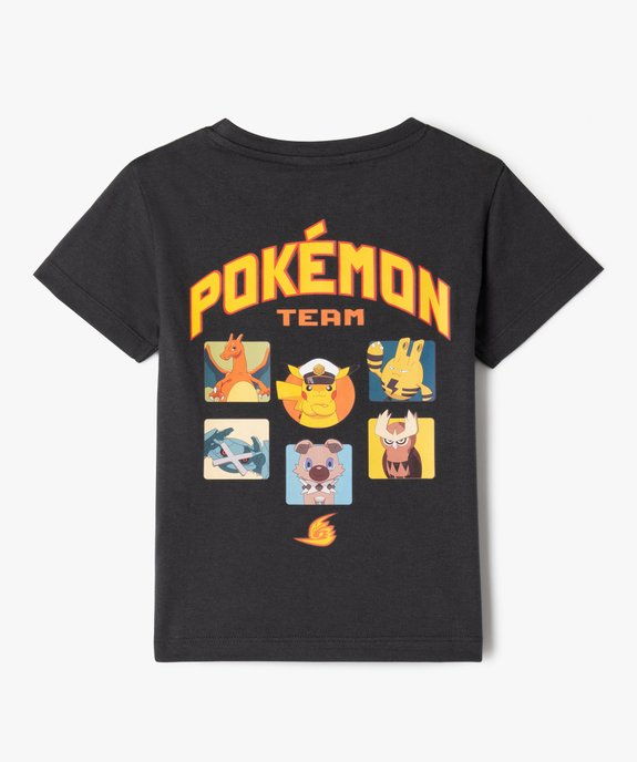 Tee-shirt manches courtes imprimé Pikachu garçon - Pokémon vue4 - POKEMON - GEMO