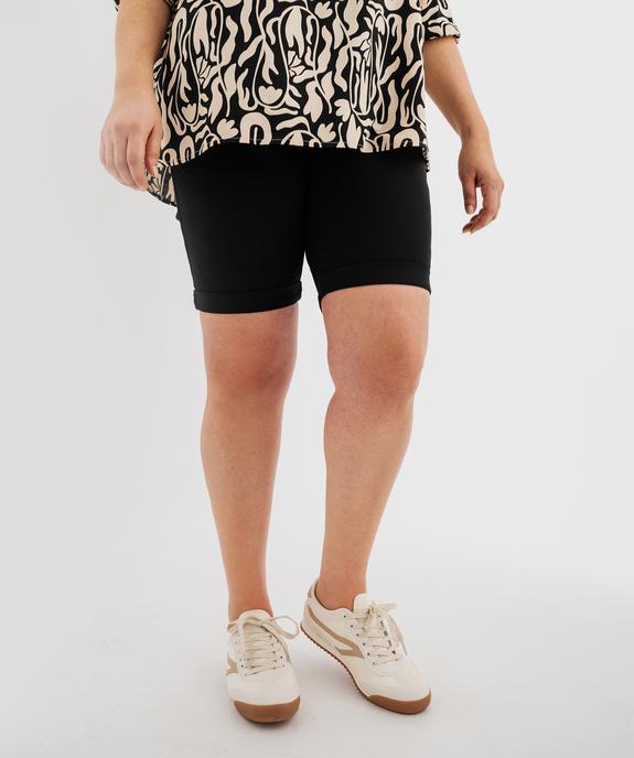 Bermuda à revers en coton stretch femme grande taille vue9 - GEMO 4G GT - GEMO