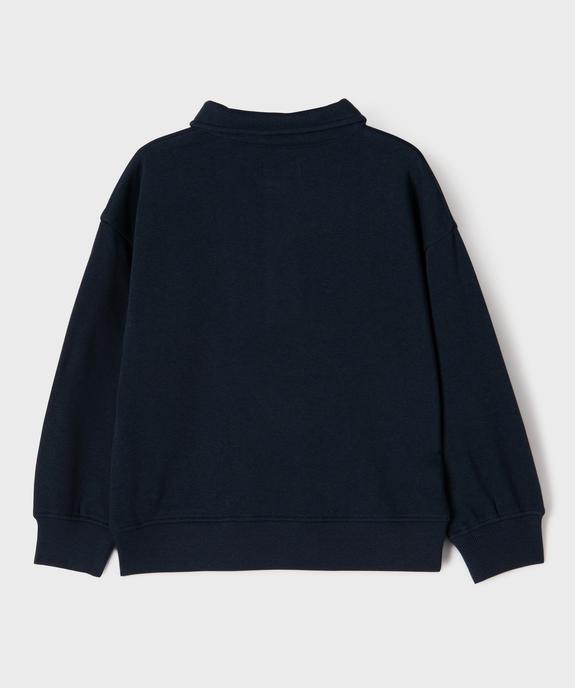 Sweat avec col polo garçon vue4 - GEMO 4G GARCON - GEMO