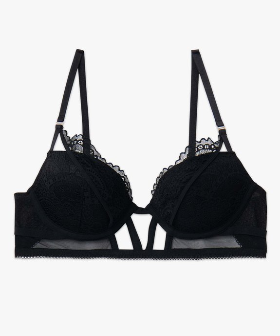 Soutien-gorge forme corbeille en dentelle et tulle vue4 - GEMO(HOMWR FEM) - GEMO