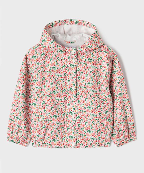 Blouson imperméable à capuche imprimé fille vue1 - GEMO (ENFANT) - GEMO