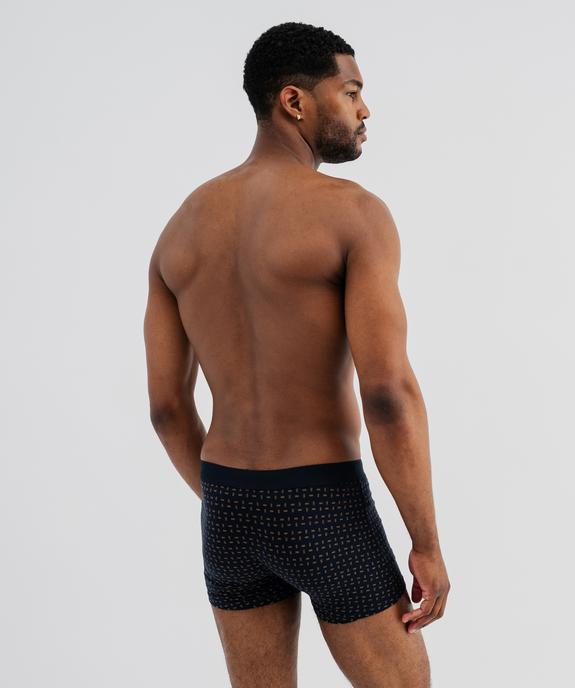 Boxers en coton biologique uni et imprimé homme (lot de 2) vue4 - GEMO 4G HOMME - GEMO