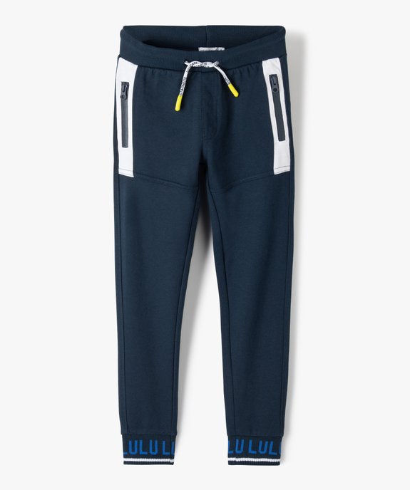Pantalon de jogging garçon à poches zippées – LuluCastagnette vue1 - LULUCASTAGNETTE - GEMO
