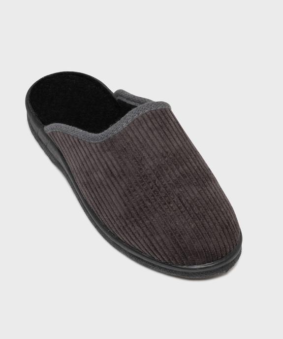 Chaussons mules confort en velours côtelé homme vue5 - G'FLEX - GEMO