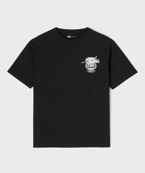 Tee-shirt manches courtes avec inscriptions urbaines garçon vue1 - GEMO 4G GARCON - GEMO