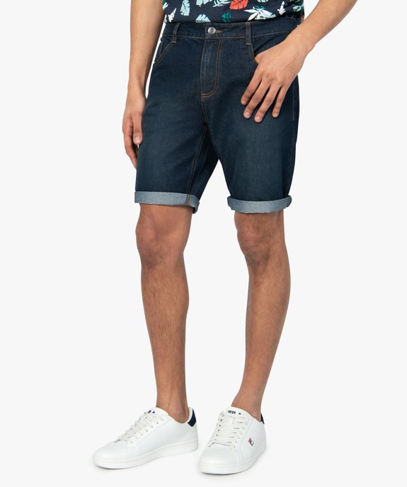 Bermuda homme 5 poches en denim vue1 - GEMO (JEAN) - GEMO