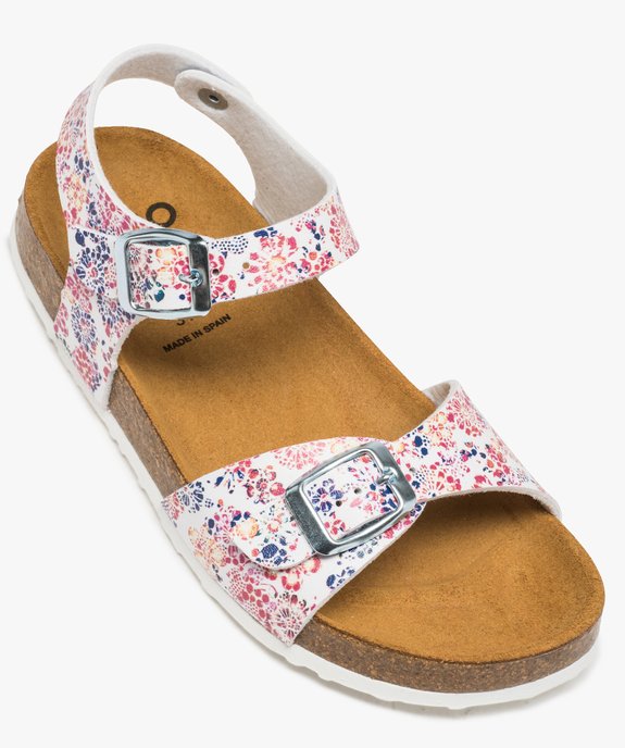 Sandales fille à semelle liège et larges brides à boucle vue5 - GEMO (ENFANT) - GEMO