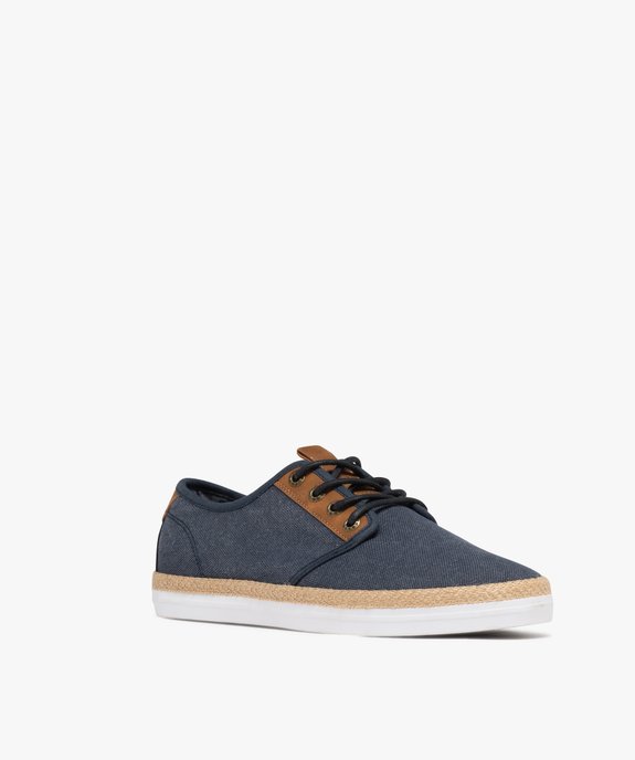 Baskets en toile avec semelle de corde homme vue2 - URBAN STEPS - GEMO