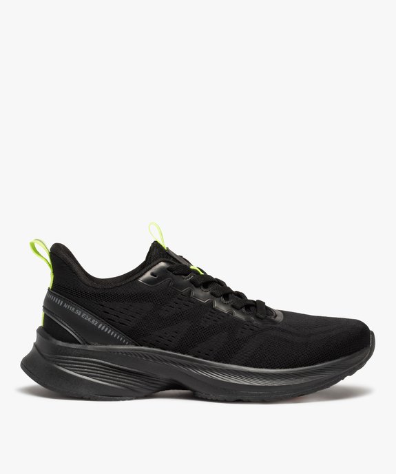 Baskets homme running en mesh détails fluo vue2 - GEMO 4G HOMME - GEMO