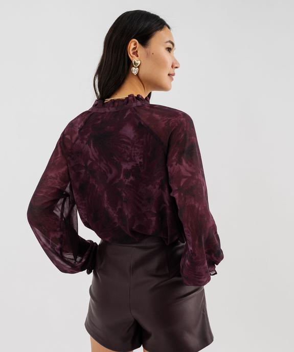 Blouse fluide en voile à motifs fleuris femme vue3 - GEMO 4G FEMME - GEMO