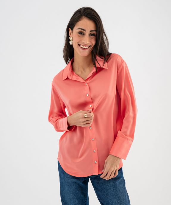 Chemise en matière satinée femme vue4 - GEMO(FEMME PAP) - GEMO