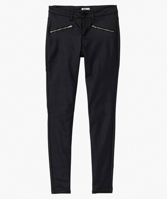 Pantalon femme en toile enduite coupe Skinny vue4 - GEMO 4G FEMME - GEMO