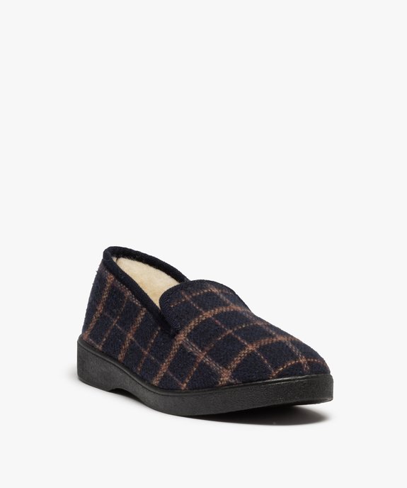 Chaussons homme style charentaises à carreaux vue2 - GEMO(HOMWR HOM) - GEMO