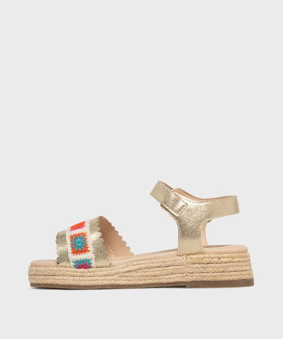 Sandales compensées à semelle de corde fille vue3 - LOVELY WINGS - GEMO