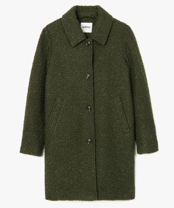 Manteau femme mi-long en maille bouclette vue4 - GEMO(FEMME PAP) - GEMO
