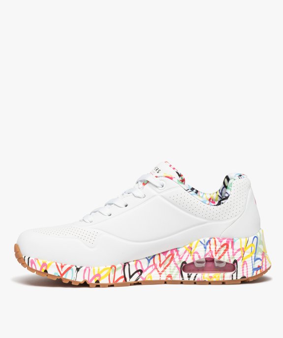 Baskets femme imprimées cœurs à semelle bulle d'air - Skechers X James Goldcrown vue3 - SKECHERS - GEMO