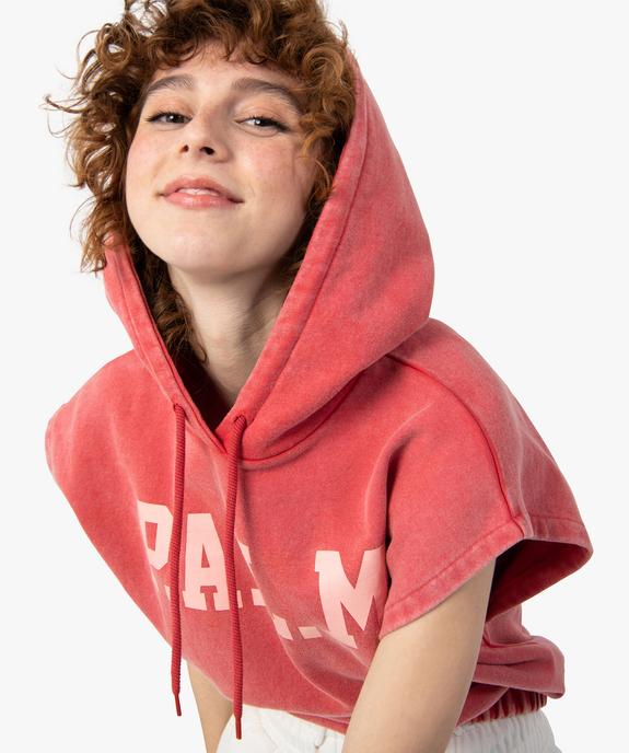 Sweat femme court sans manches à capuche – Camps United vue1 - CAMPS UNITED - GEMO