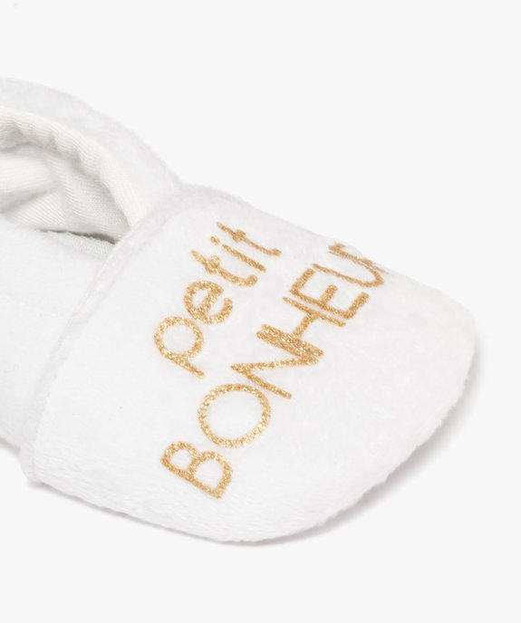 Chaussons de naissance à message pailleté bébé vue6 - LITTLE LOVE GEMO FOR GOOD - GEMO