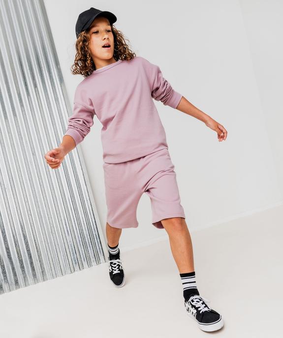 Bermuda en maille intérieur bouclette garçon  vue8 - GEMO (JUNIOR) - GEMO