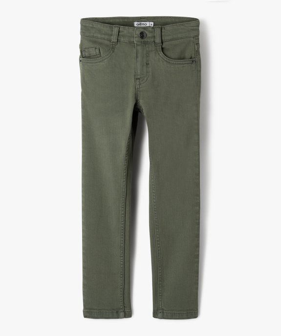 Pantalon uni extensible coupe Slim garçon vue1 - GEMO (ENFANT) - GEMO