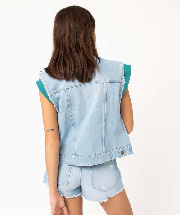 Veste femme sans manches en jean - Camps United  vue3 - CAMPS UNITED - GEMO