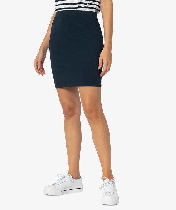 Jupe femme courte en jersey forme tube vue1 - GEMO(FEMME PAP) - GEMO