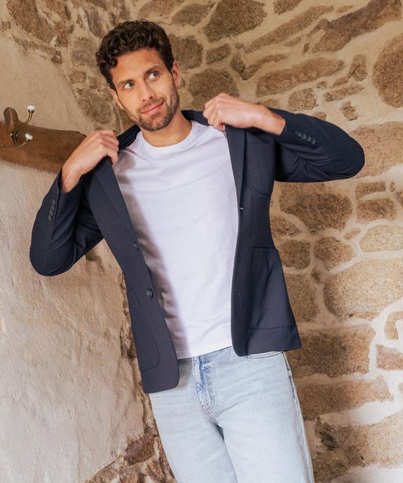 Veste de costume texturée 2 boutons homme vue8 - GEMO 4G HOMME - GEMO