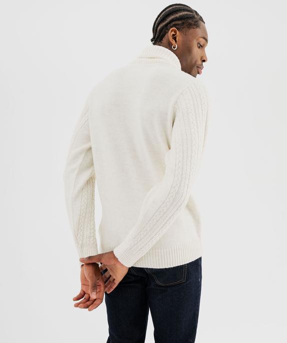 Pull col châle à torsades homme vue5 - GEMO (HOMME) - GEMO