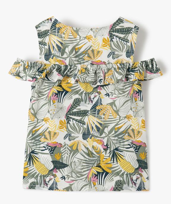 Chemise fille imprimée épaules dénudées vue3 - GEMO (ENFANT) - GEMO