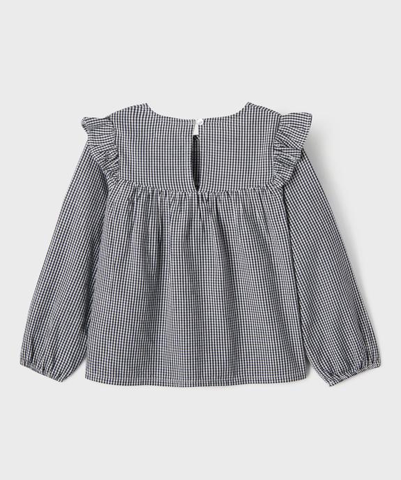 Blouse à volants motif vichy fille vue6 - GEMO (ENFANT) - GEMO