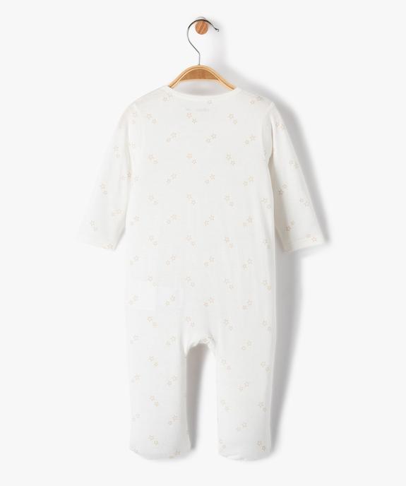 Pyjama bébé à ouverture croisée imprimé étoiles vue3 - GEMO(BB COUCHE) - GEMO