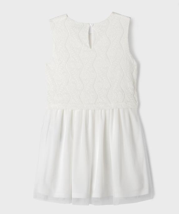 Robe de cérémonie en dentelle et tulle fille vue3 - GEMO (ENFANT) - GEMO